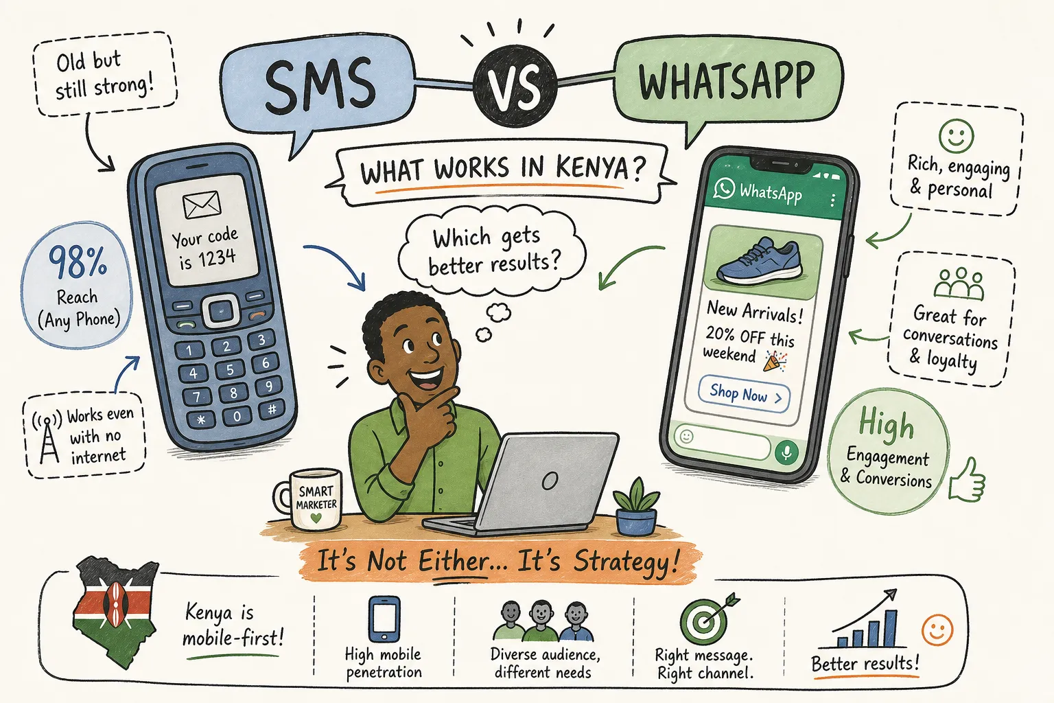 SMS vs WhatsApp Marketing: What Actually Works in Kenya