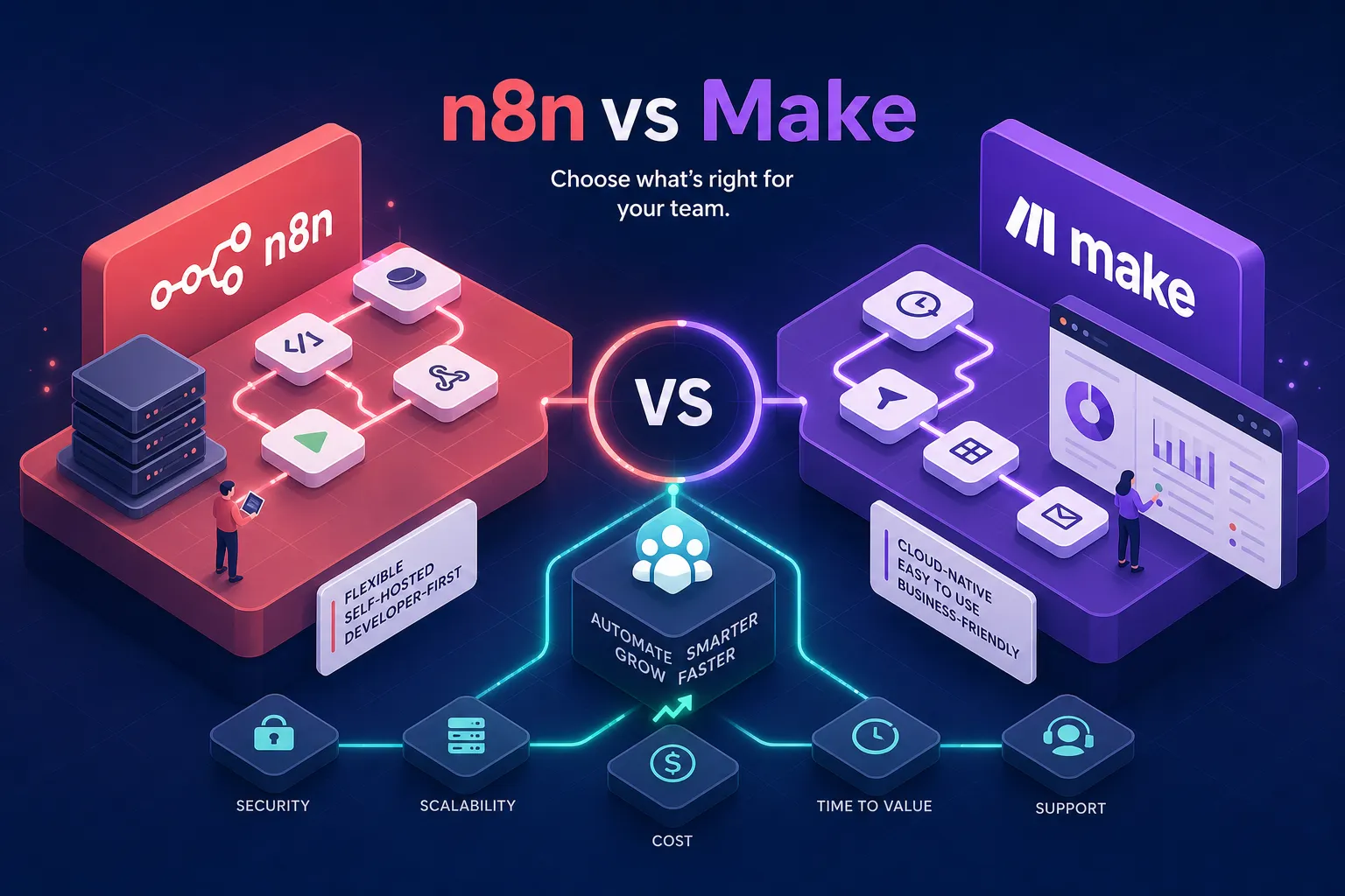 n8n vs Make: An honest comparison for business teams in 2026