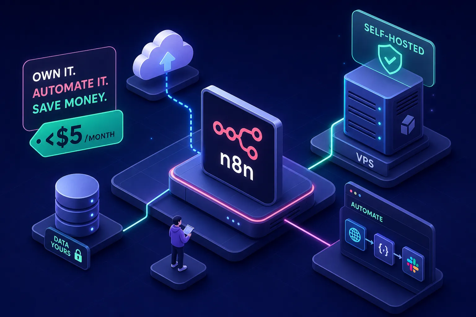 How to self-host n8n on a budget VPS for under $5/month