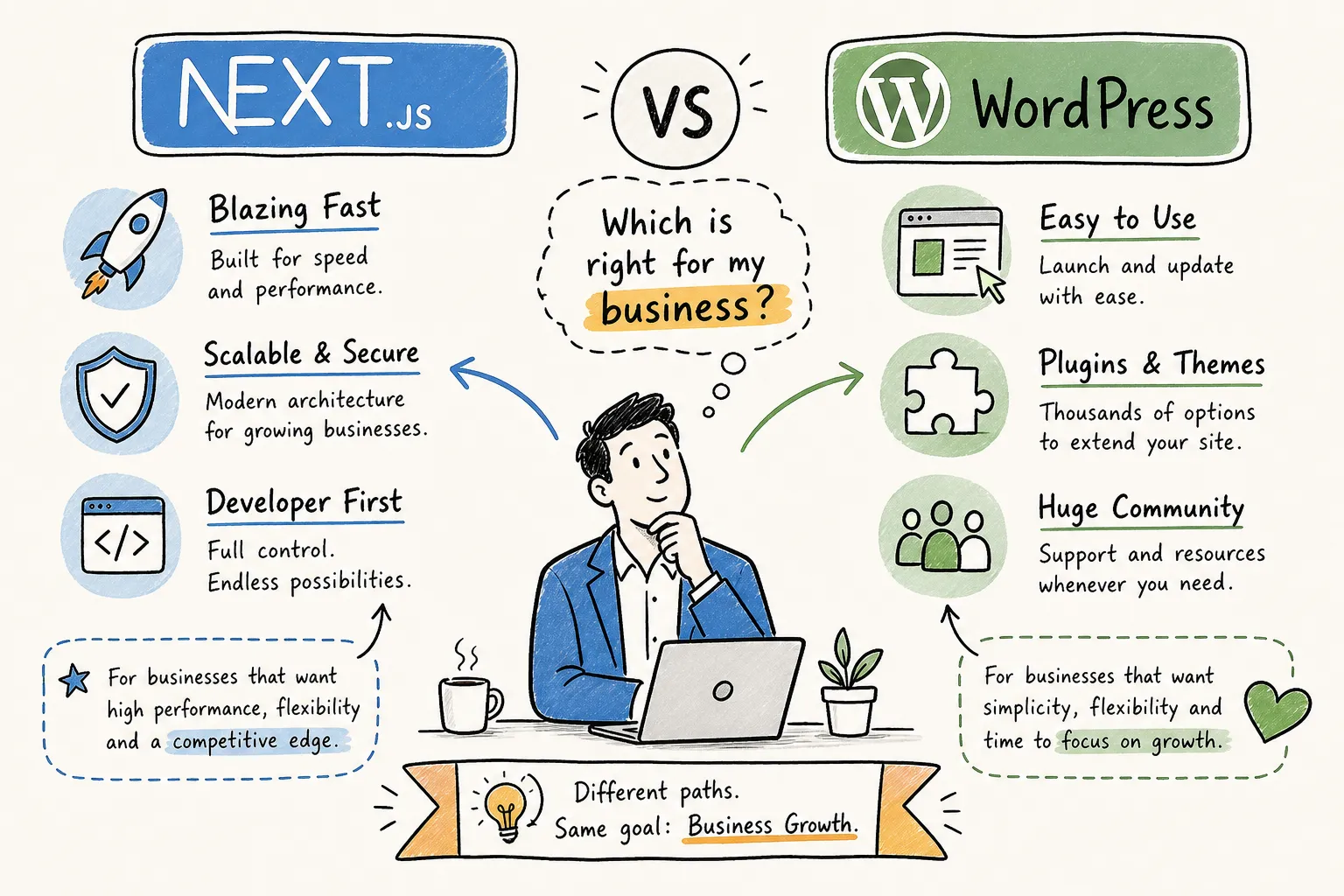 Next.js vs WordPress: The Business Owner's Decision Guide